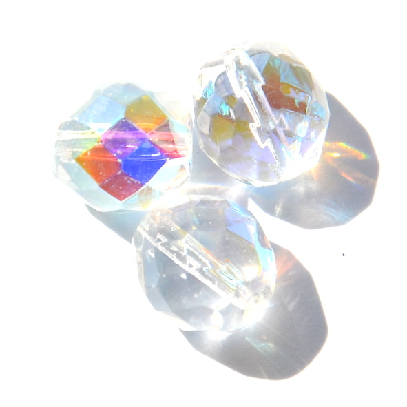 FG1014 10mm Crystal AB Facet, Pack Size: 50