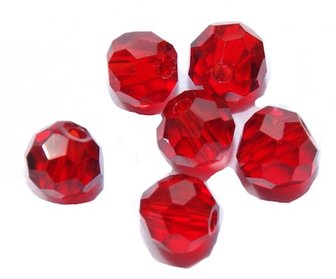 CCR416 4mm Dark Siam Cut Crystal Round, Pack Size: 100