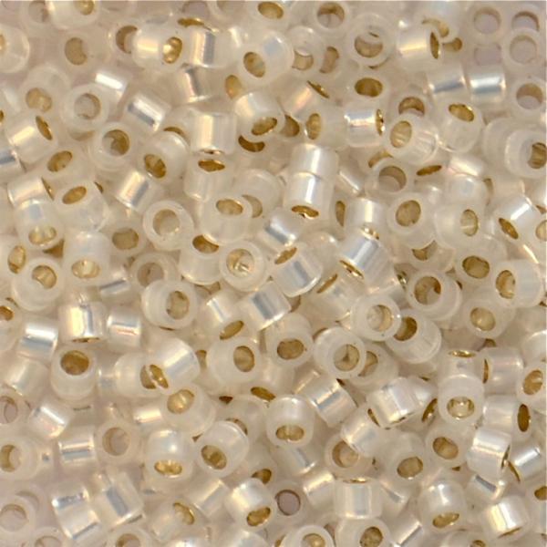 DB0221 Gilt Line White Opal Delica, Pack Size: 5g