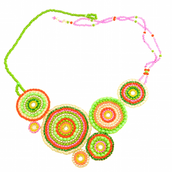 Ever Increasing Circles Necklace, Colourway: Tropical